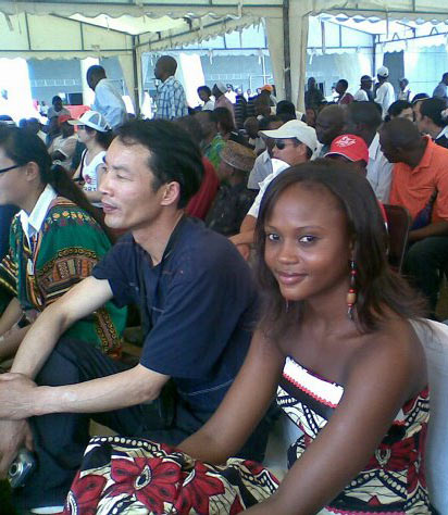 Chinese man with Angola wife.